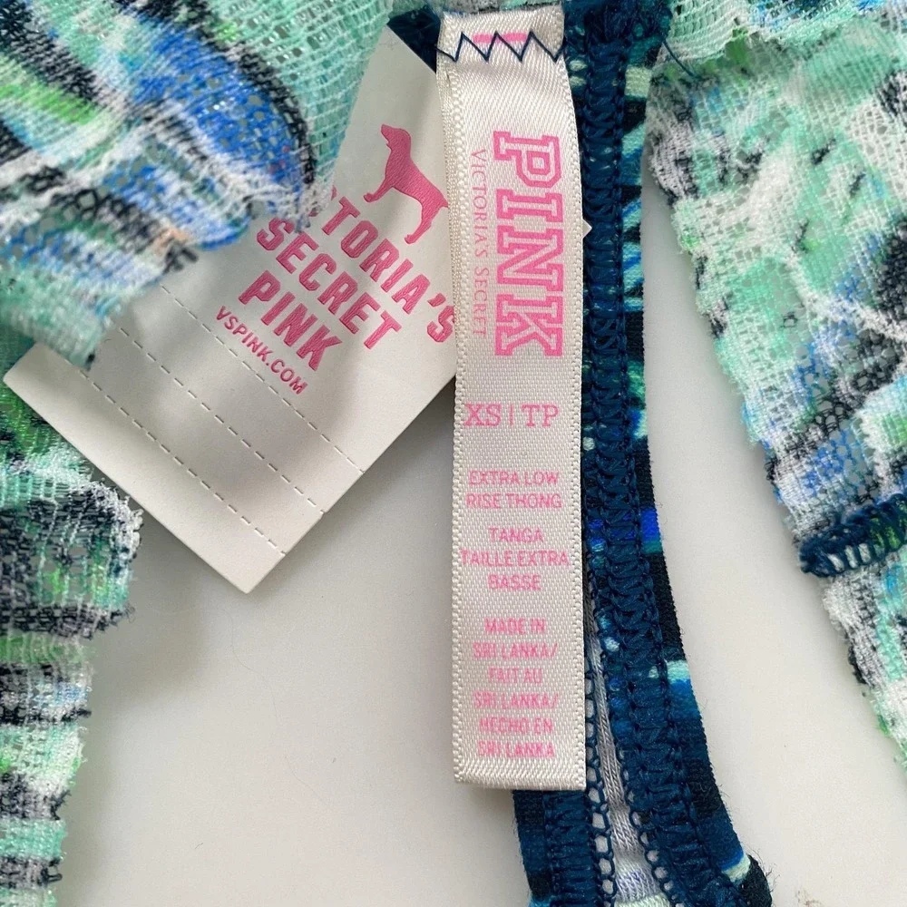 Victoria's Secret PINK Panties‎ Womens XS 3 Pack Thongs Hipster No Show Prints